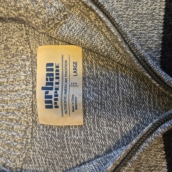 Urban Pipeline mens 1/4 zip sweater, large - Picture 2 of 3